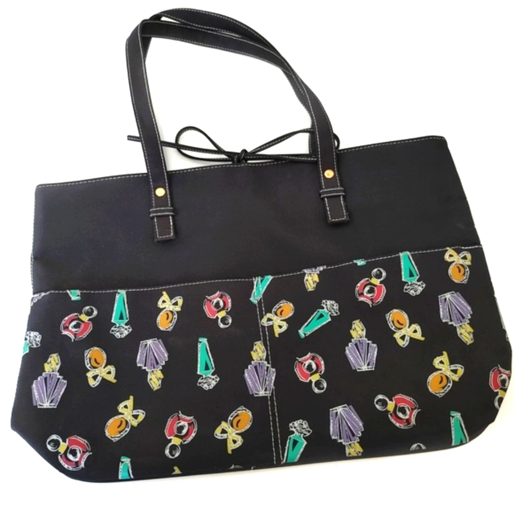 90's Vintage Elizabeth Taylor Perfume Bottle Themed Medium Size Tote Bag